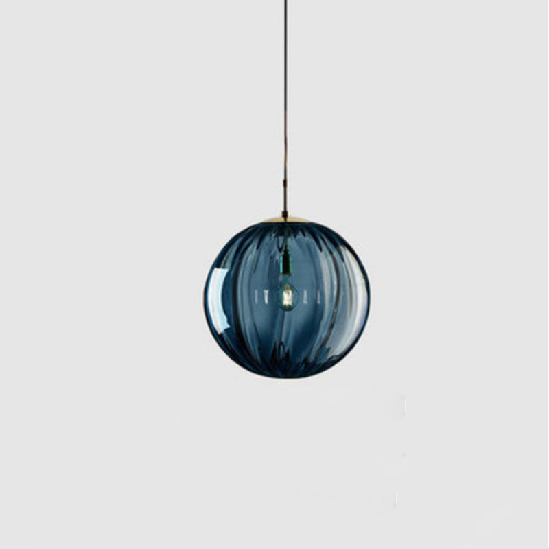 Modern Minimalist Iron Glass Pendant Light - Spherical 1-Light for Dining Room