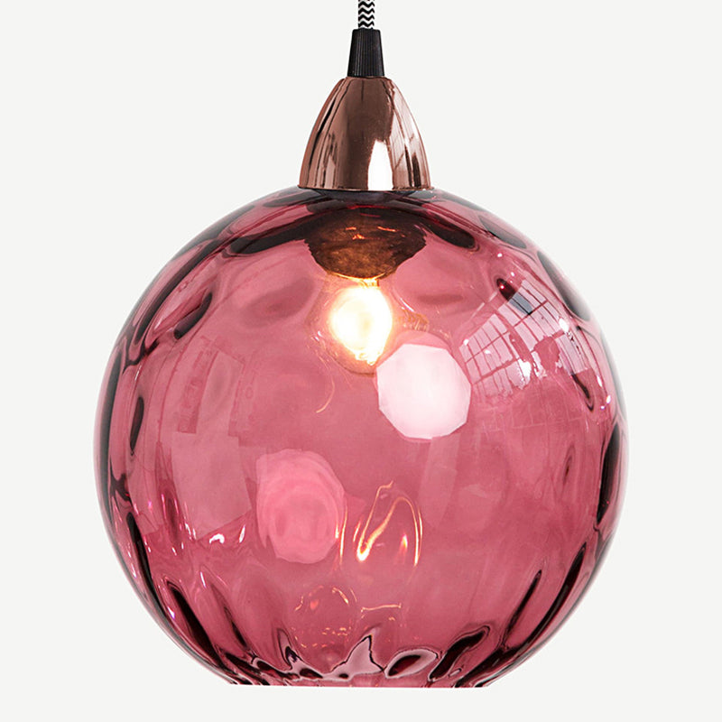 Modern Minimalist Iron Glass Pendant Light - Spherical 1-Light for Dining Room