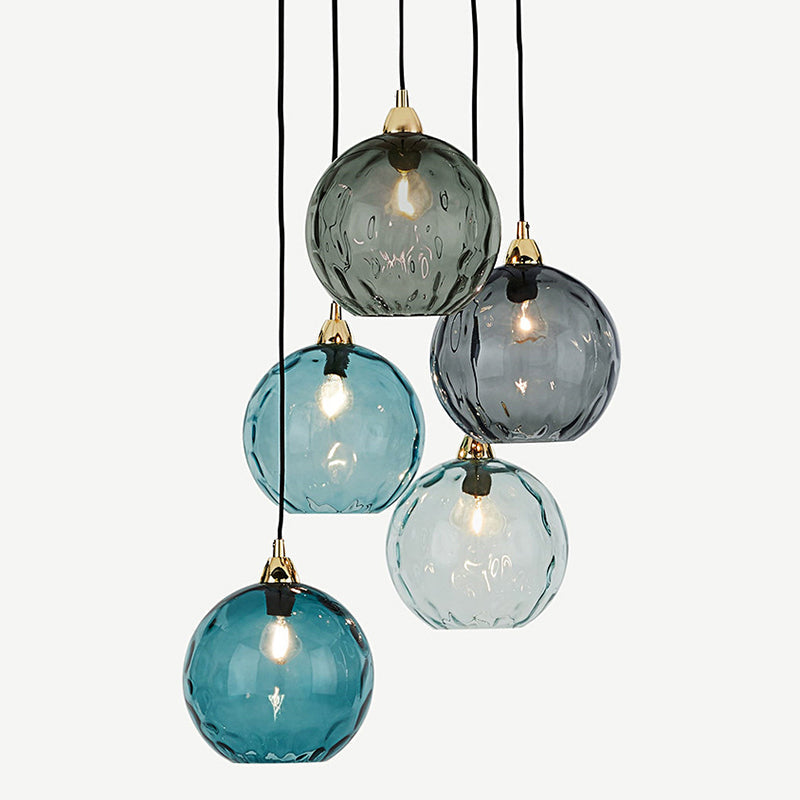 Modern Minimalist Iron Glass Pendant Light - Spherical 1-Light for Dining Room