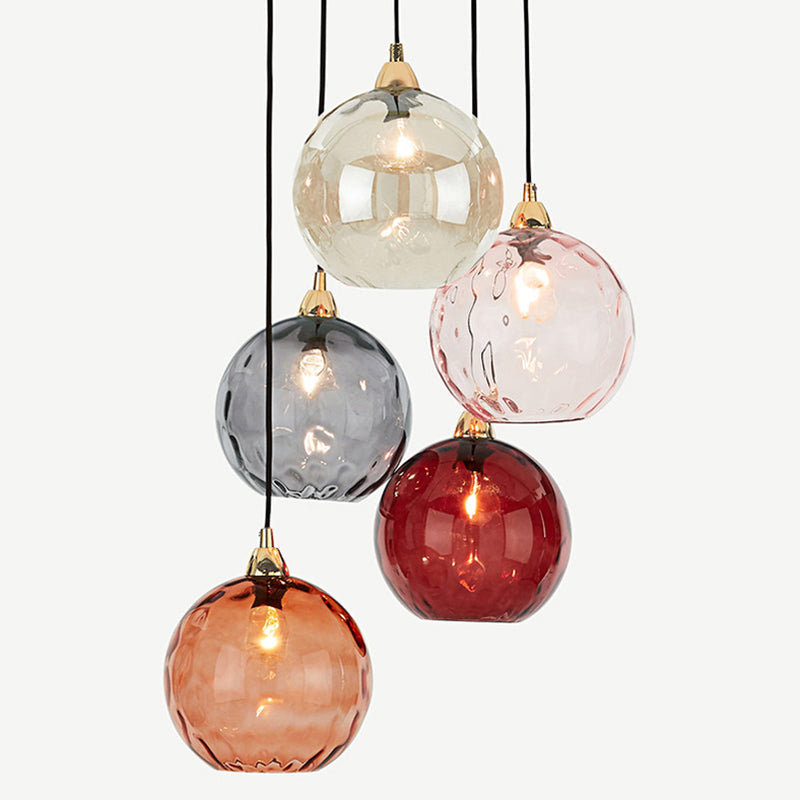 Modern Minimalist Iron Glass Pendant Light - Spherical 1-Light for Dining Room