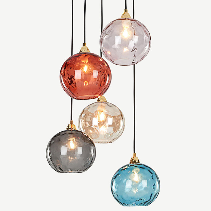Modern Minimalist Iron Glass Pendant Light - Spherical 1-Light for Dining Room