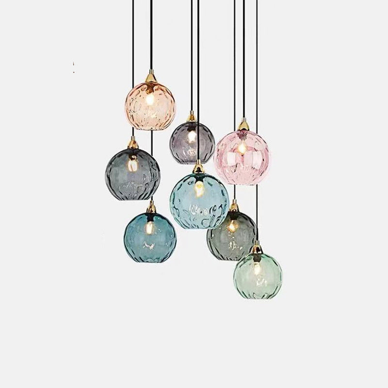 Modern Minimalist Iron Glass Pendant Light - Spherical 1-Light for Dining Room