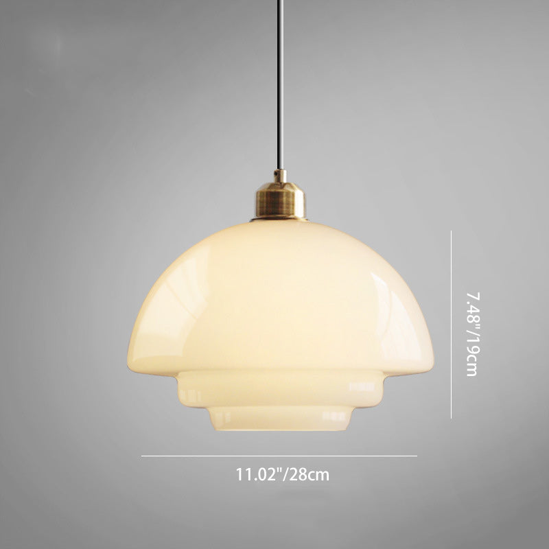 Modern Minimalist Flying Saucer Pendant Light - Spherical Round Iron & Glass, 1-Light for Dining Room