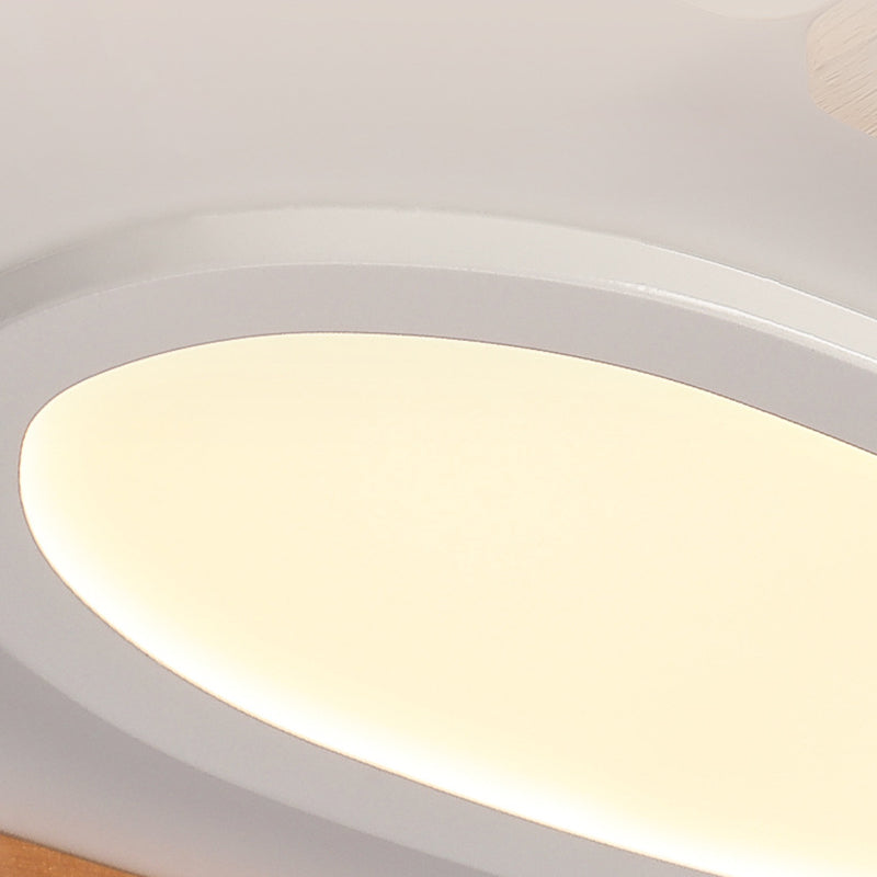 Contemporary Kids Aircraft-Shaped Round Ceiling Light, LED Semi-Flush Mount, Iron Aluminum Acrylic Wooden Design, Unique Bedroom Lighting Fixture, Airplane Theme Decor for Children's Rooms, Modern Energy-Efficient Light Source, Stylish and Fun Nursery Lig
