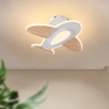 Contemporary Kids Aircraft-Shaped Round Ceiling Light, LED Semi-Flush Mount, Iron Aluminum Acrylic Wooden Design, Unique Bedroom Lighting Fixture, Airplane Theme Decor for Children's Rooms, Modern Energy-Efficient Light Source, Stylish and Fun Nursery Lig