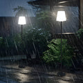 Modern Minimalist Waterproof LED Garden Floor Lamp - Round Cylindrical PE Iron Design