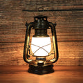 Vintage Round Horse Lamp - Iron Acrylic LED Table Lamp for Living Room