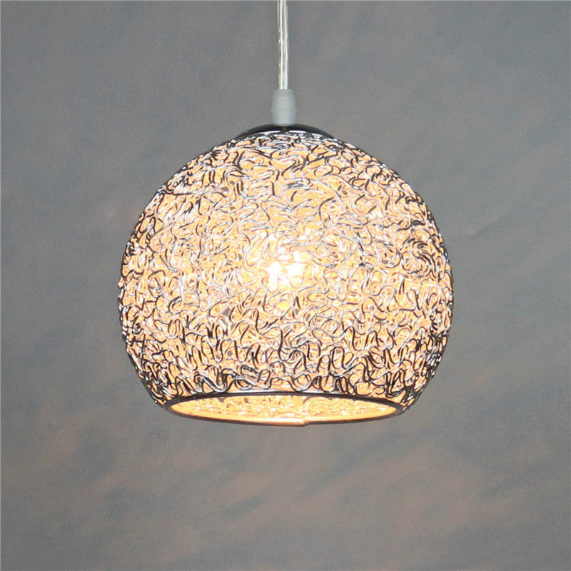 Modern Art Deco Orb Dome Aluminum Pendant Light for Living Room