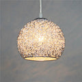 Modern Art Deco Orb Dome Aluminum Pendant Light for Living Room
