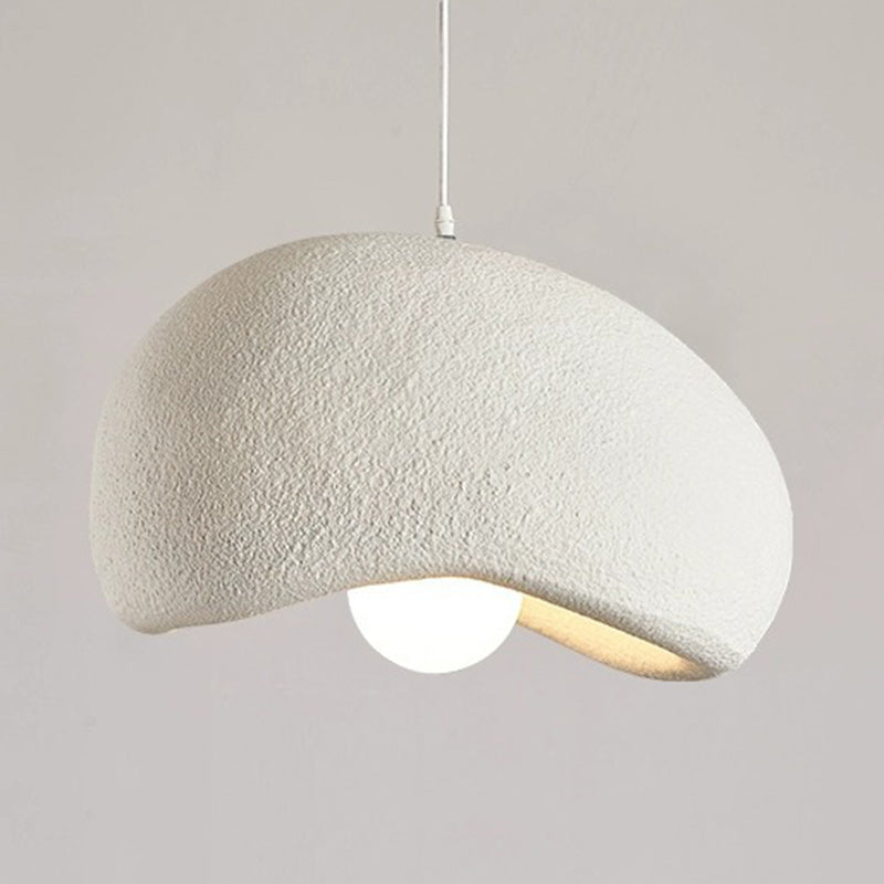 Contemporary Vintage Clouds Pendant Light - Irregular Round Iron Resin 1-Light Fixture for Living Room
