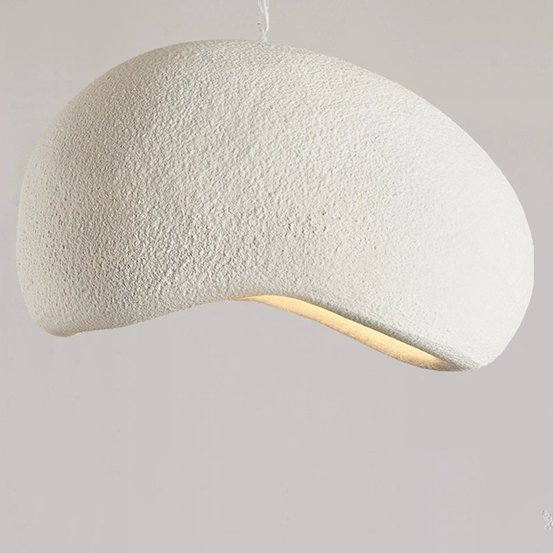 Contemporary Vintage Clouds Pendant Light - Irregular Round Iron Resin 1-Light Fixture for Living Room