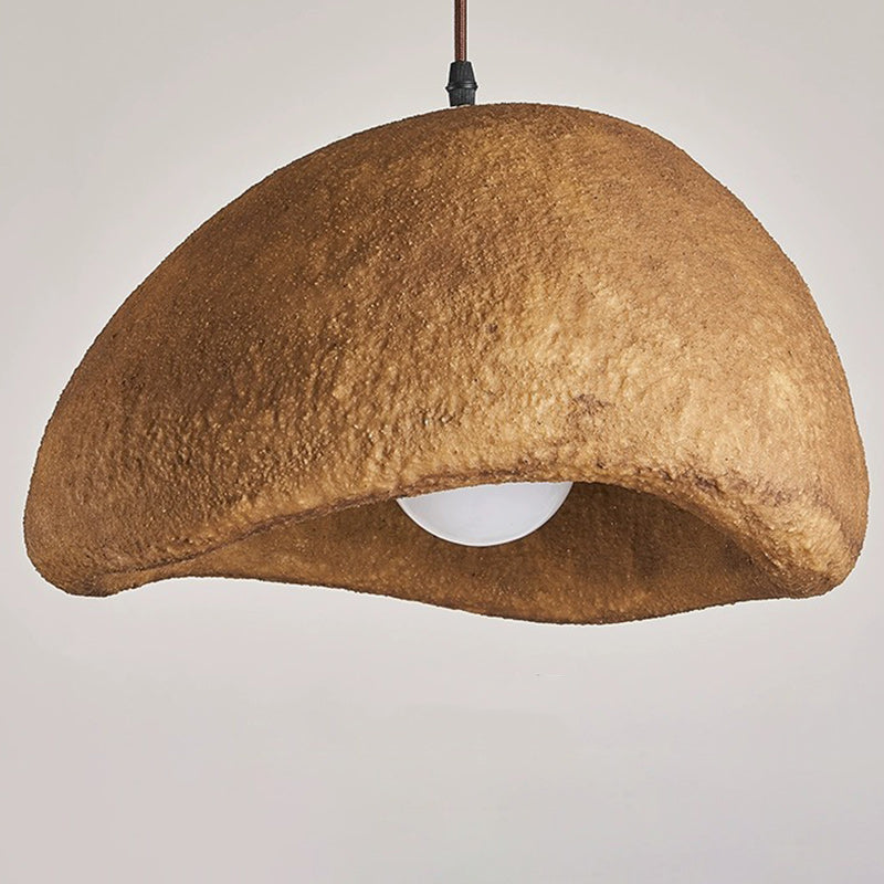 Contemporary Vintage Clouds Pendant Light - Irregular Round Iron Resin 1-Light Fixture for Living Room