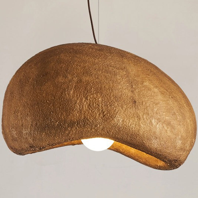 Contemporary Vintage Clouds Pendant Light - Irregular Round Iron Resin 1-Light Fixture for Living Room