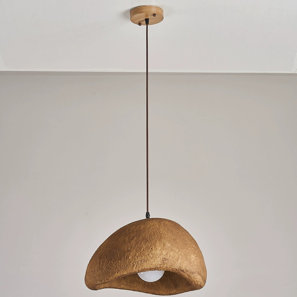 Contemporary Vintage Clouds Pendant Light - Irregular Round Iron Resin 1-Light Fixture for Living Room