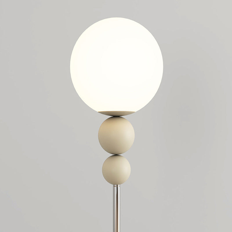 Modern Minimalist Round Orb Floor Lamp - 1-Light Iron & Plastic Design for Living Room