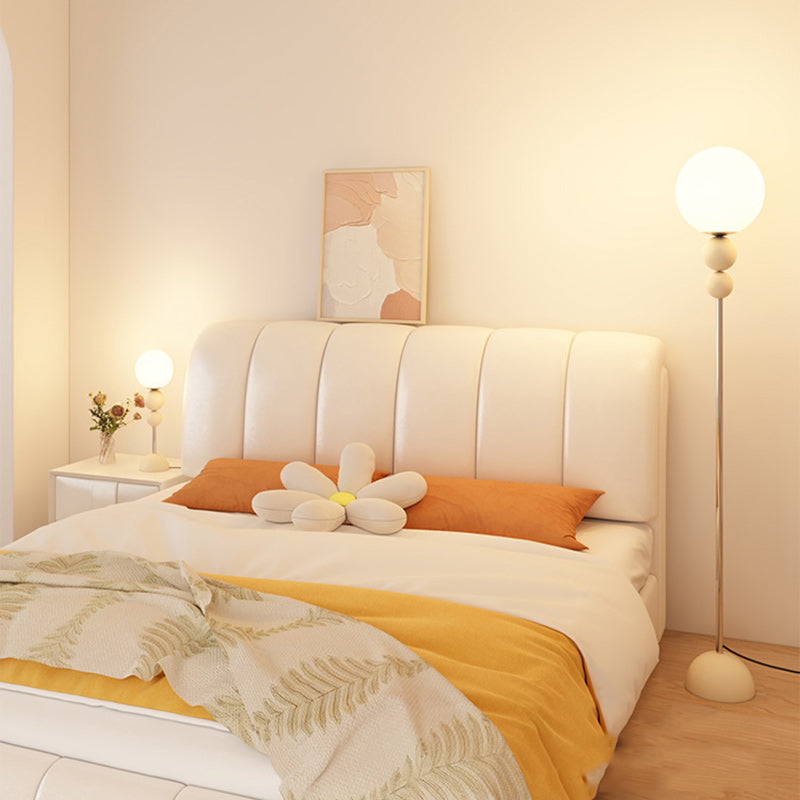Modern Minimalist Round Orb Floor Lamp - 1-Light Iron & Plastic Design for Living Room