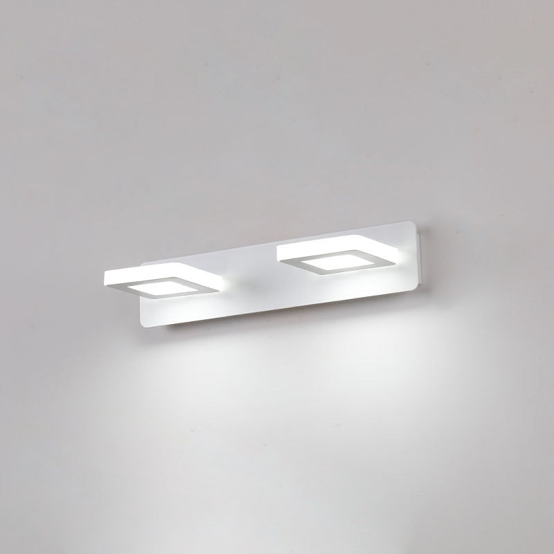 Modern Minimalist LED Vanity Light Sconce for Bathroom - Rectangle Round Square Design in Iron and Acrylic