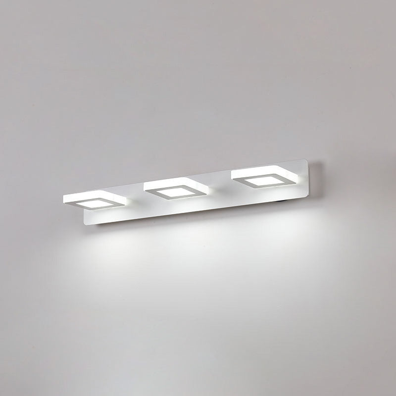Modern Minimalist LED Vanity Light Sconce for Bathroom - Rectangle Round Square Design in Iron and Acrylic
