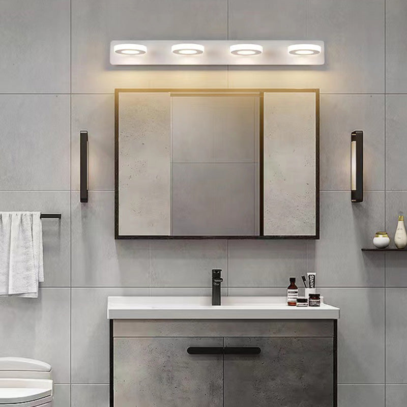 Modern Minimalist LED Vanity Light Sconce for Bathroom - Rectangle Round Square Design in Iron and Acrylic