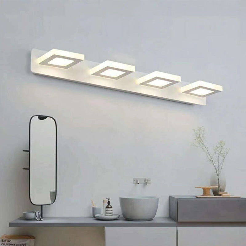 Modern Minimalist LED Vanity Light Sconce for Bathroom - Rectangle Round Square Design in Iron and Acrylic