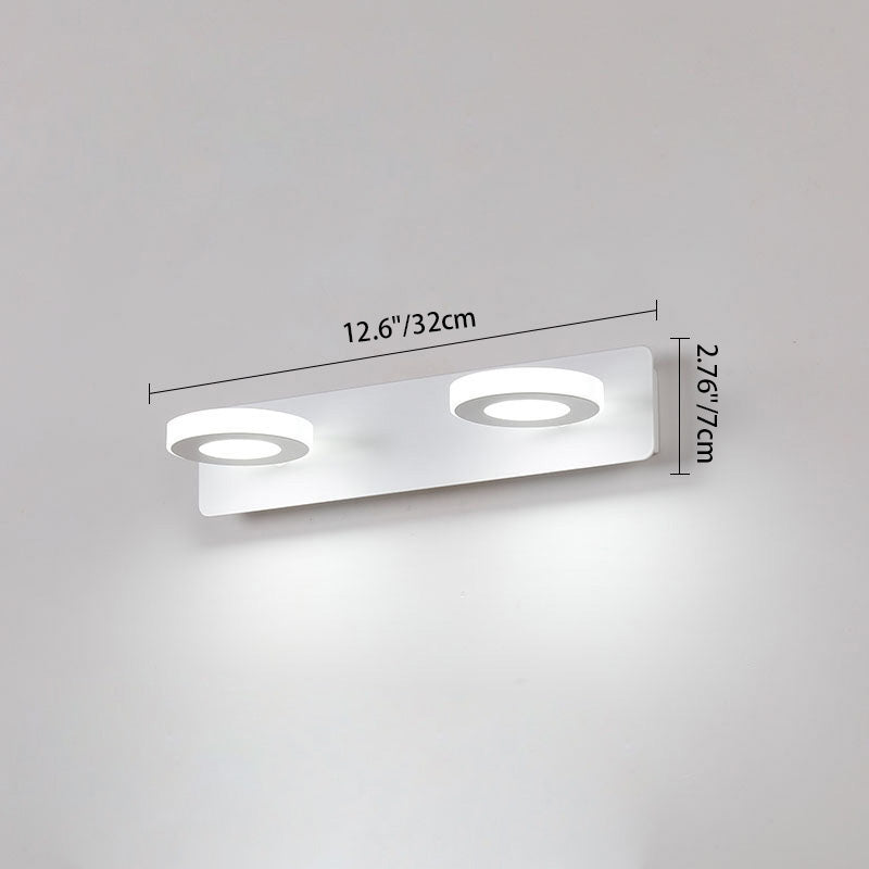 Modern Minimalist LED Vanity Light Sconce for Bathroom - Rectangle Round Square Design in Iron and Acrylic