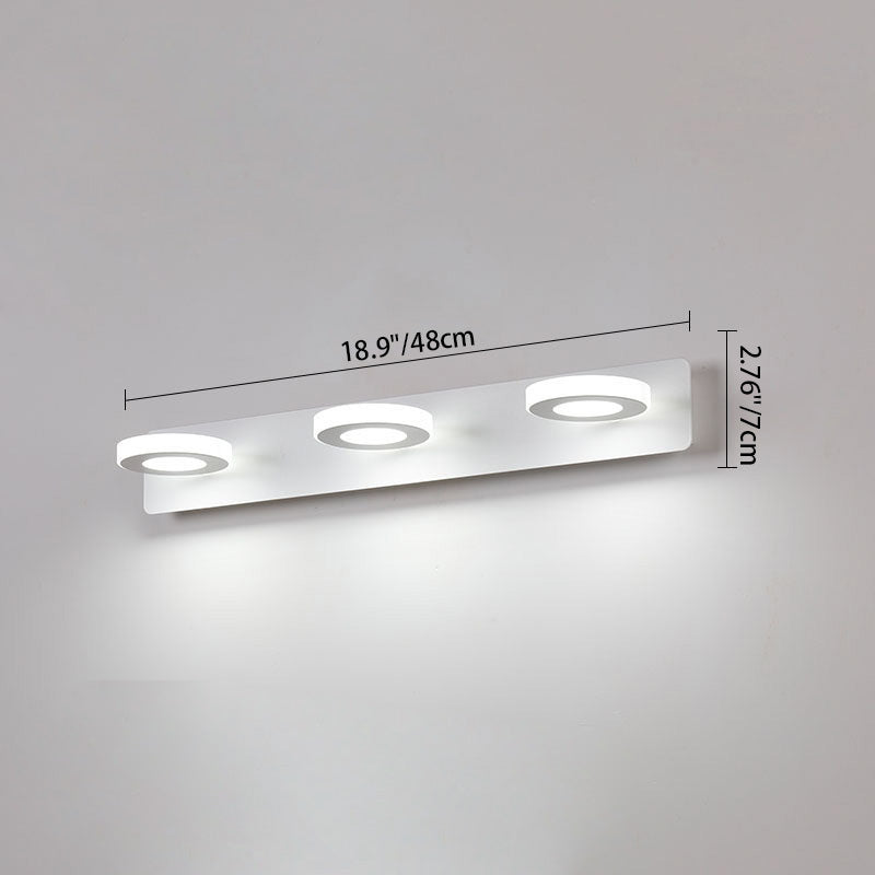 Modern Minimalist LED Vanity Light Sconce for Bathroom - Rectangle Round Square Design in Iron and Acrylic