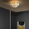 Modern Luxury Dome Glass 3-Light Semi-Flush Mount Ceiling Light for Hallway