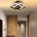 Modern Minimalist Double Circle LED Semi-Flush Mount Ceiling Light for Hallway
