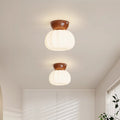 Modern Minimalist Pumpkin Cotton Shape Flush Mount Ceiling Light for Hallway