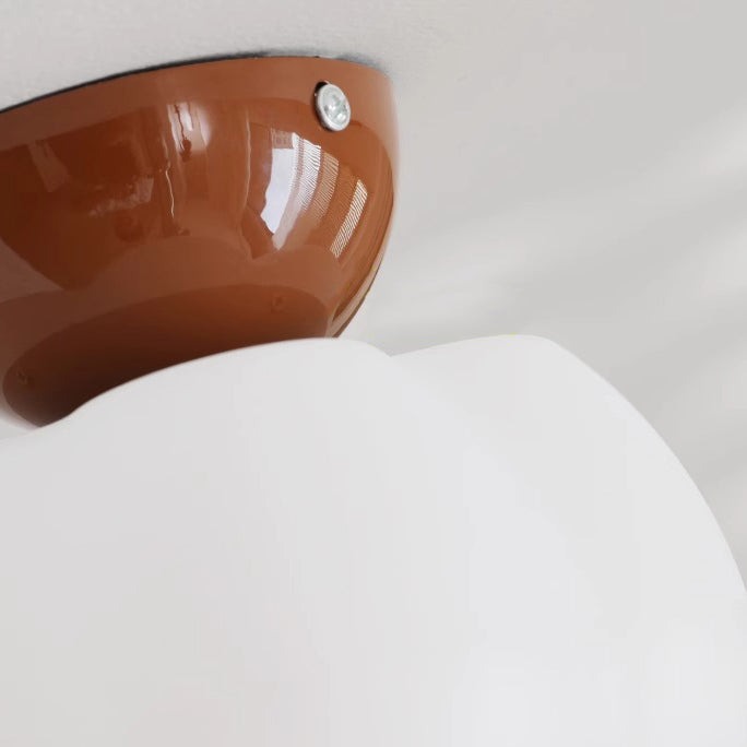 Modern Minimalist Pumpkin Cotton Shape Flush Mount Ceiling Light for Hallway