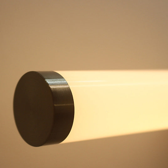 Modern Minimalist LED Vanity Lamp - Cylindrical Iron Base with Acrylic Shade for Bathroom Sconce