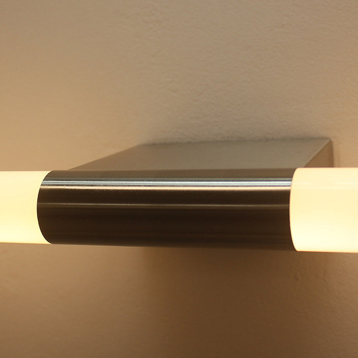 Modern Minimalist LED Vanity Lamp - Cylindrical Iron Base with Acrylic Shade for Bathroom Sconce