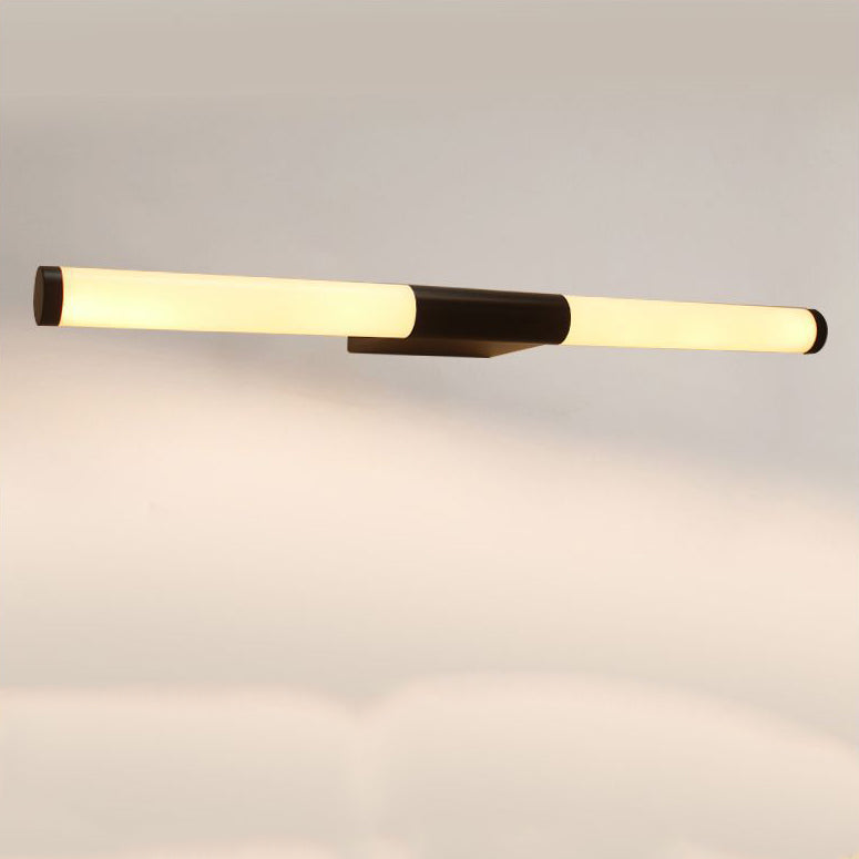 Modern Minimalist LED Vanity Lamp - Cylindrical Iron Base with Acrylic Shade for Bathroom Sconce