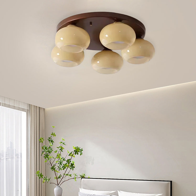 Contemporary Retro Round Oval Iron Glass Semi-Flush Mount Light for Living Room

Illuminate your living space with this stylish contemporary retro round oval iron glass semi-flush mount ceiling light. Designed to enhance any room, this fixture offers 3/5