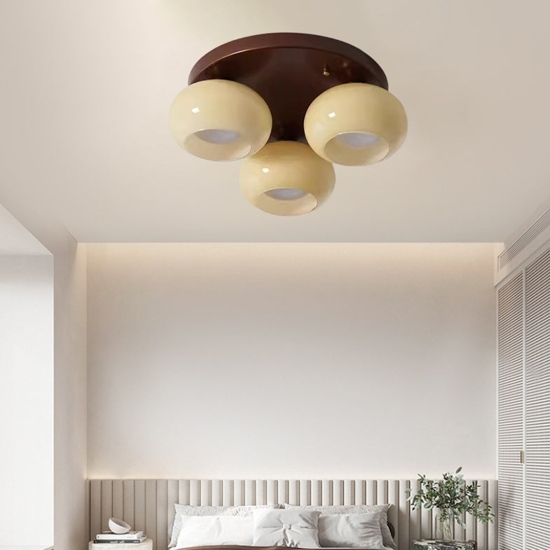 Contemporary Retro Round Oval Iron Glass Semi-Flush Mount Light for Living Room

Illuminate your living space with this stylish contemporary retro round oval iron glass semi-flush mount ceiling light. Designed to enhance any room, this fixture offers 3/5