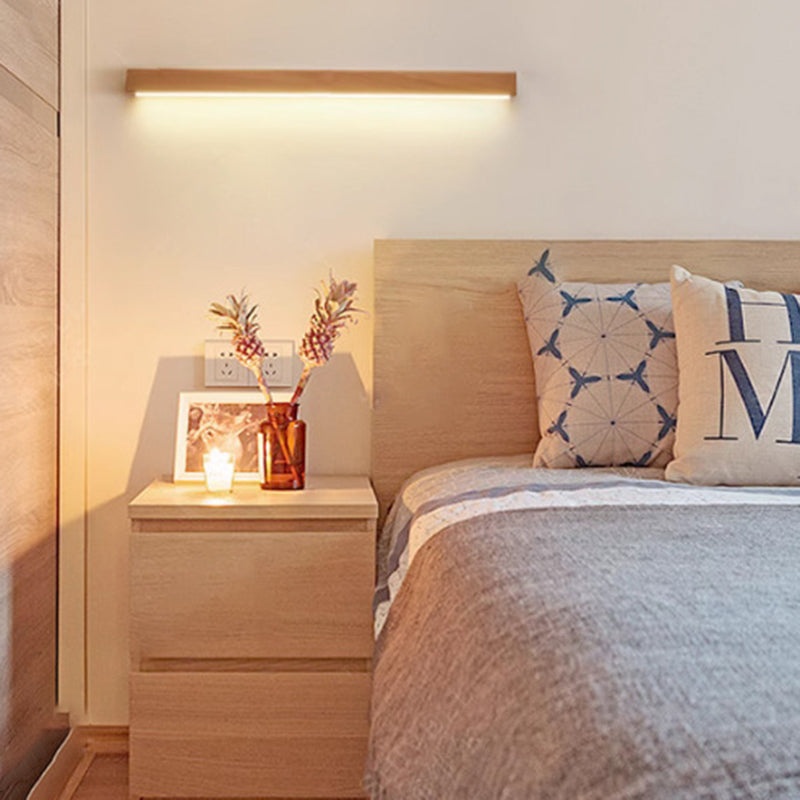 Japanese Solid Wood LED Wall Sconce Lamp - Minimalist Design, Eco-Friendly Lighting, Home Decor, Modern Interior, Soft Illumination, Energy Efficient