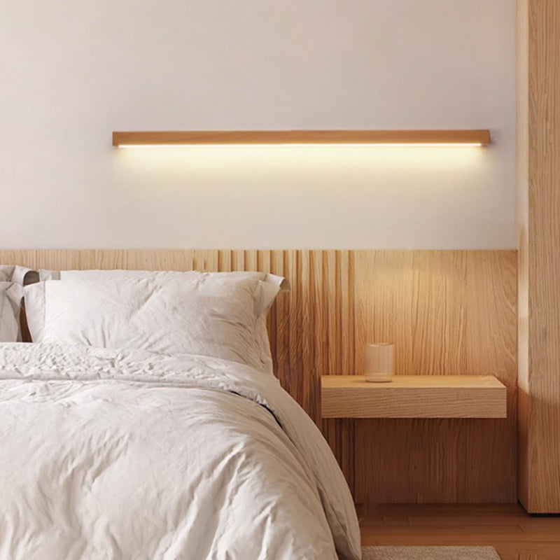 Japanese Solid Wood LED Wall Sconce Lamp - Minimalist Design, Eco-Friendly Lighting, Home Decor, Modern Interior, Soft Illumination, Energy Efficient