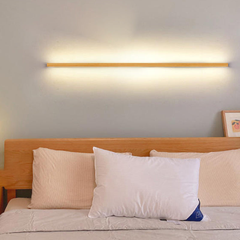Japanese Solid Wood LED Wall Sconce Lamp – Minimalist Design, Energy Efficient Lighting