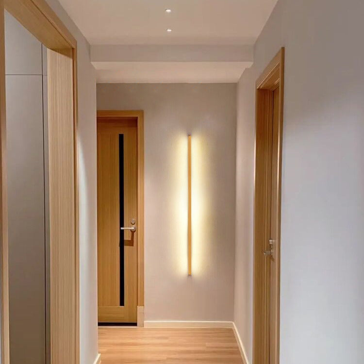 Japanese Solid Wood LED Wall Sconce Lamp – Minimalist Design, Energy Efficient Lighting