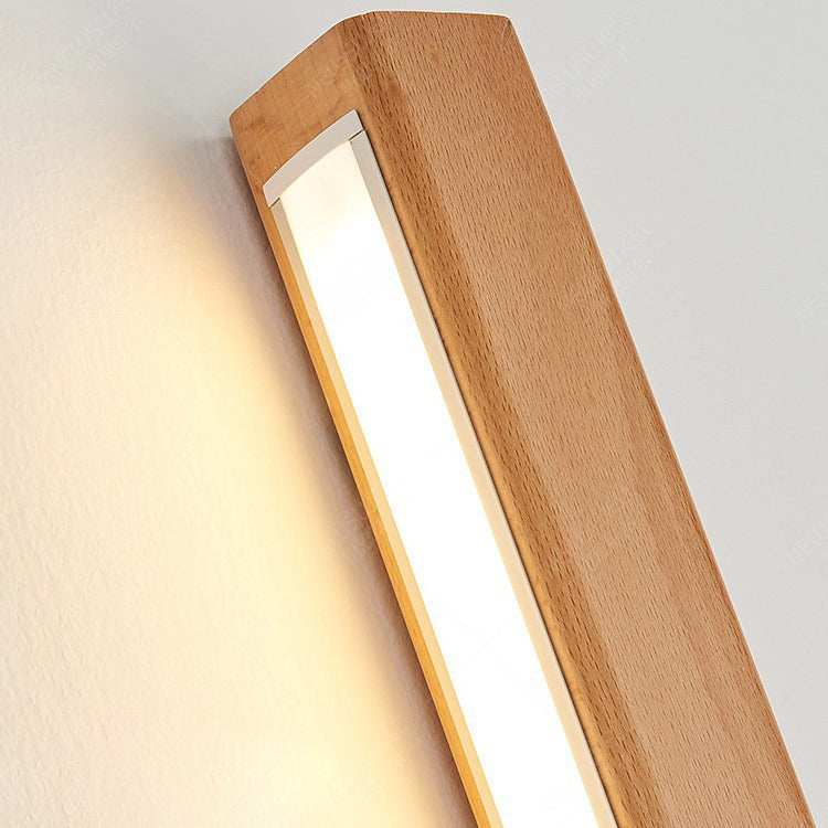 Japanese Solid Wood LED Wall Sconce Lamp - Minimalist Design, Eco-Friendly Lighting, Home Decor, Modern Interior, Soft Illumination, Energy Efficient