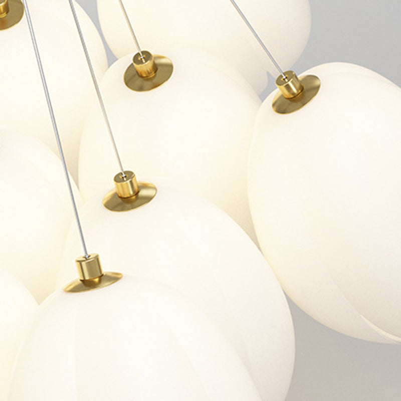 Contemporary Tulip Light Chandelier - Iron PE 7/13 for Living Room Elegance