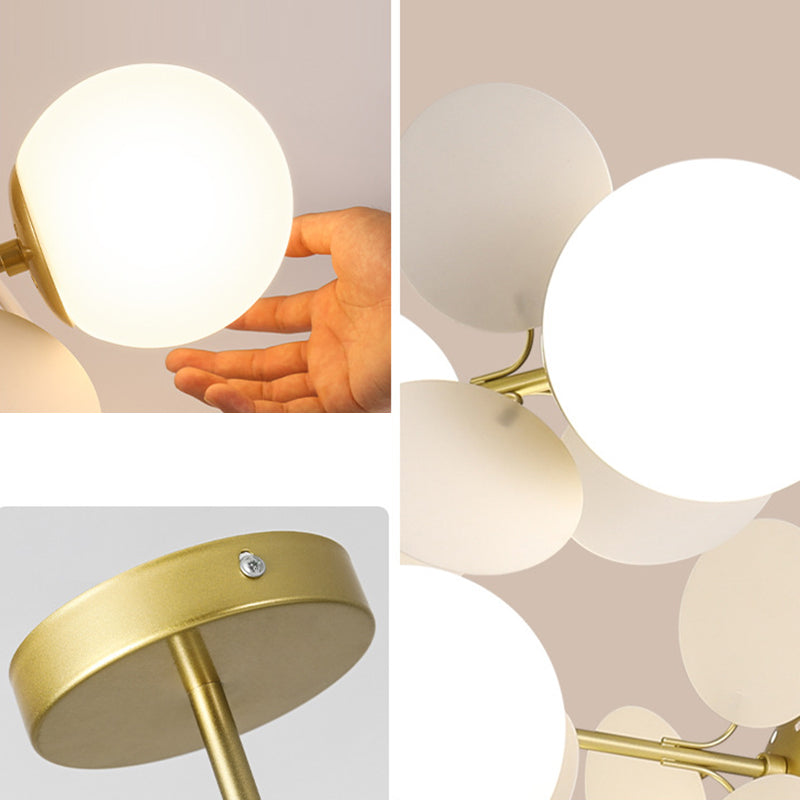 Contemporary Globe Flush Mount Ceiling Light - Metal & Glass 4/6/8 Lights for Bedroom  

Illuminate your bedroom with this modern flush mount ceiling light featuring a sleek globe design. Crafted from high-quality metal and glass, it offers versatile ligh