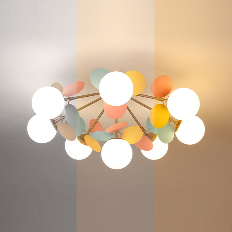 Contemporary Globe Flush Mount Ceiling Light - Metal & Glass 4/6/8 Lights for Bedroom  

Illuminate your bedroom with this modern flush mount ceiling light featuring a sleek globe design. Crafted from high-quality metal and glass, it offers versatile ligh