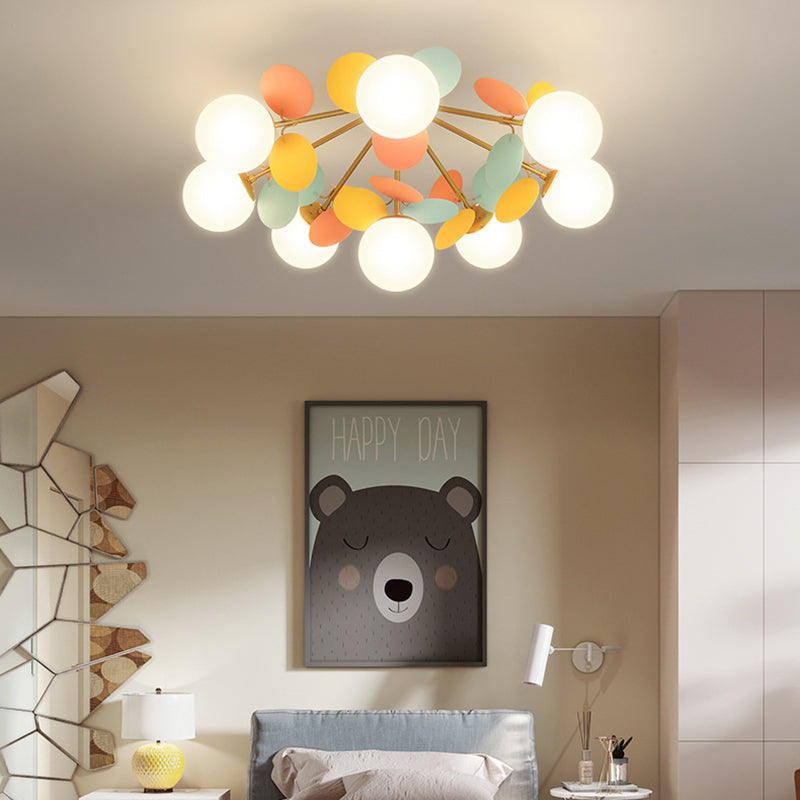Contemporary Globe Flush Mount Ceiling Light - Metal & Glass 4/6/8 Lights for Bedroom  

Illuminate your bedroom with this modern flush mount ceiling light featuring a sleek globe design. Crafted from high-quality metal and glass, it offers versatile ligh