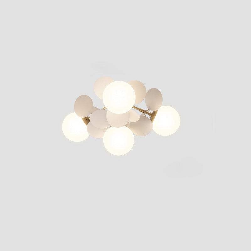 Contemporary Globe Flush Mount Ceiling Light - Metal & Glass 4/6/8 Lights for Bedroom  

Illuminate your bedroom with this modern flush mount ceiling light featuring a sleek globe design. Crafted from high-quality metal and glass, it offers versatile ligh