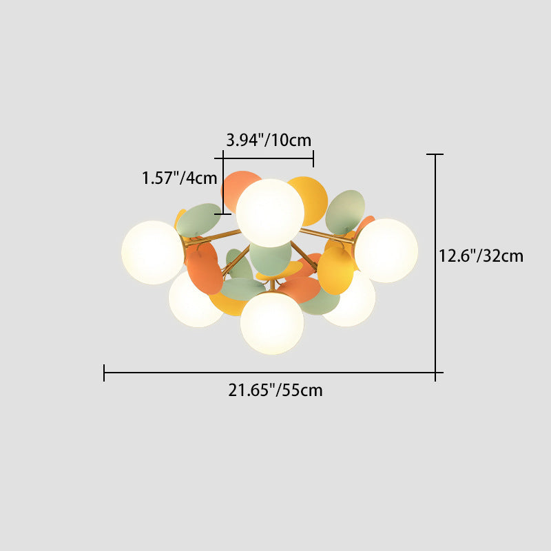 Contemporary Globe Flush Mount Ceiling Light - Metal & Glass 4/6/8 Lights for Bedroom  

Illuminate your bedroom with this modern flush mount ceiling light featuring a sleek globe design. Crafted from high-quality metal and glass, it offers versatile ligh