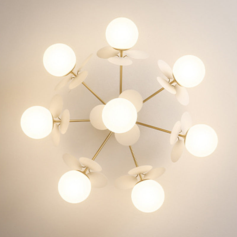 Contemporary Globe Flush Mount Ceiling Light - Metal & Glass 4/6/8 Lights for Bedroom  

Illuminate your bedroom with this modern flush mount ceiling light featuring a sleek globe design. Crafted from high-quality metal and glass, it offers versatile ligh
