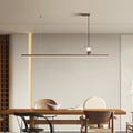 Modern Minimalist LED Island Light Chandelier - Rectangular Aluminum Acrylic Design for Dining Room