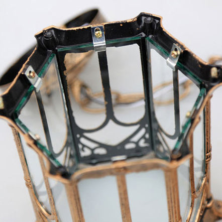 Vintage Waterproof Hexagonal Aluminum Acrylic Pendant Light for Outdoor Patio