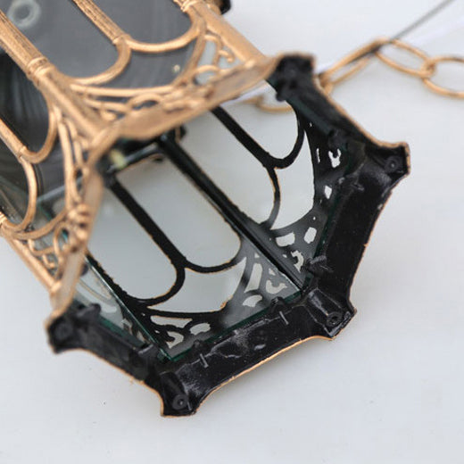 Vintage Waterproof Hexagonal Aluminum Acrylic Pendant Light for Outdoor Patio